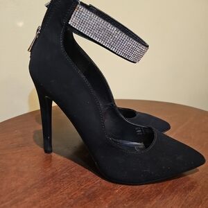 Kendall + Kylie Black Suede Leather Heel Shoes 9